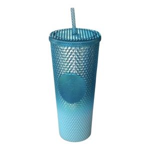 2023 Starbucks Gradient Blue Bling Ombre Studded Venti Tumbler